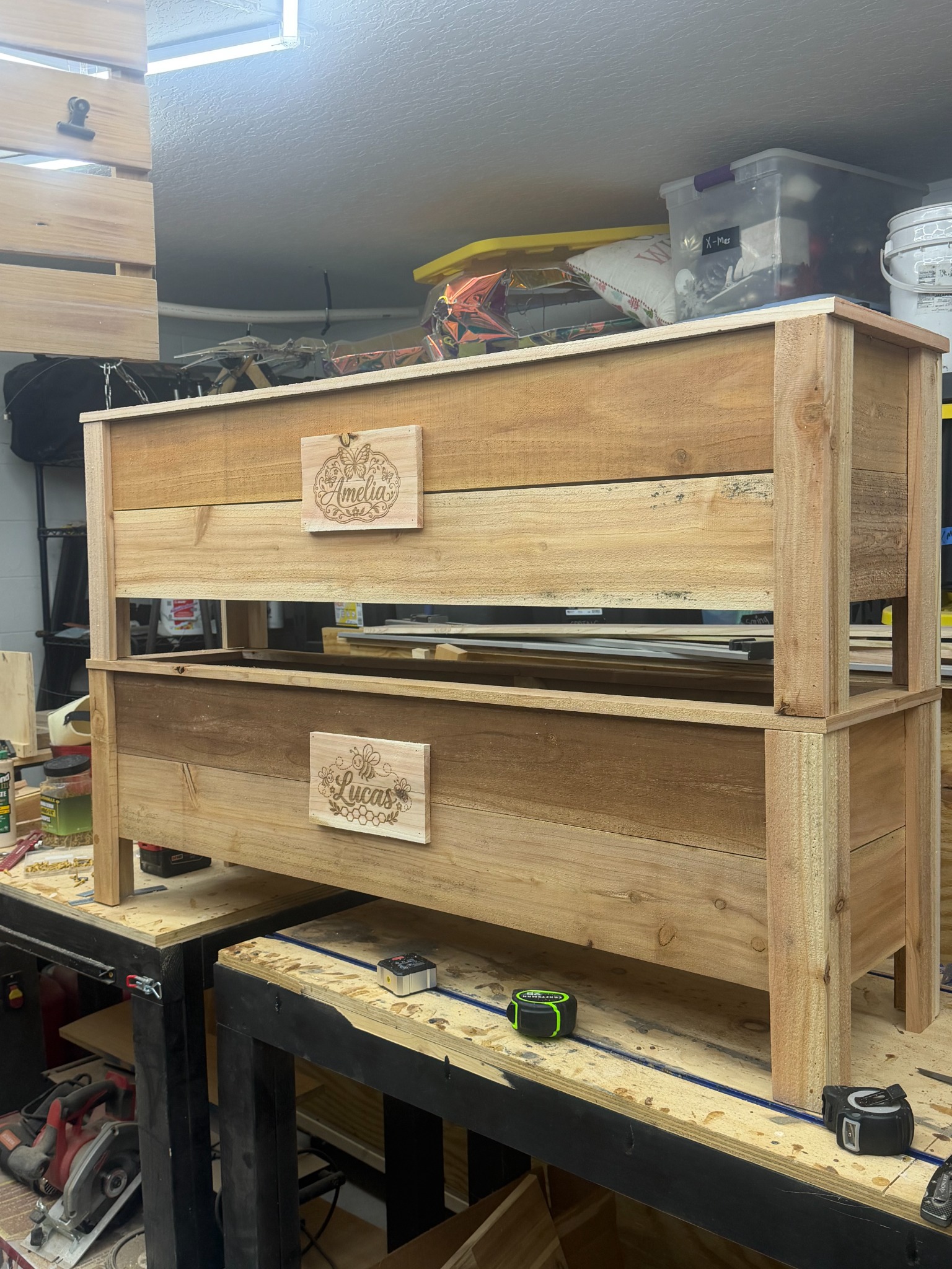 Completed custom cedar woodworking project 4 by SAS Wood Works